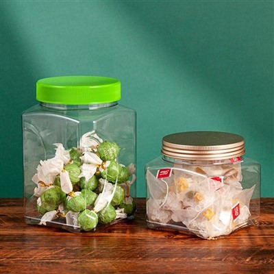 کوزه های مربعی دستگیره پلاستیکی 2 لیتری