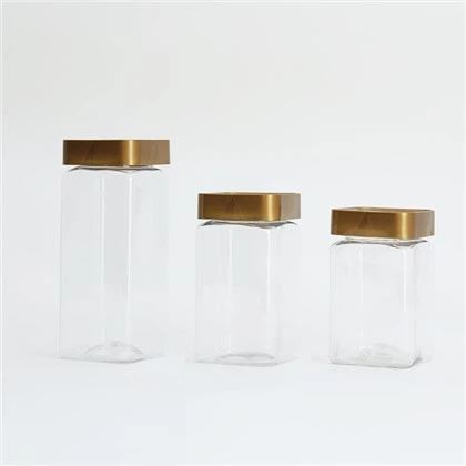 کوزه های مربعی پلاستیکی برای آب نبات